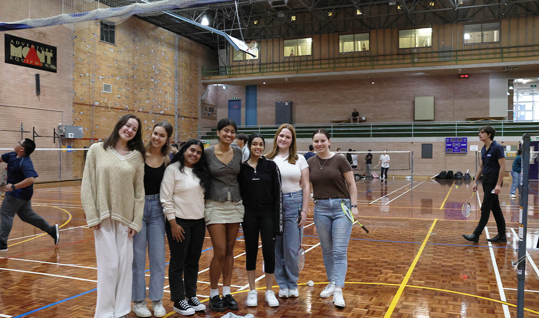 group photo on court